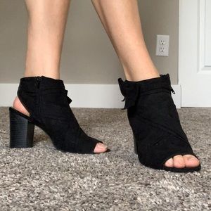 Lauren Conrad Open-Toe Ankle Booties